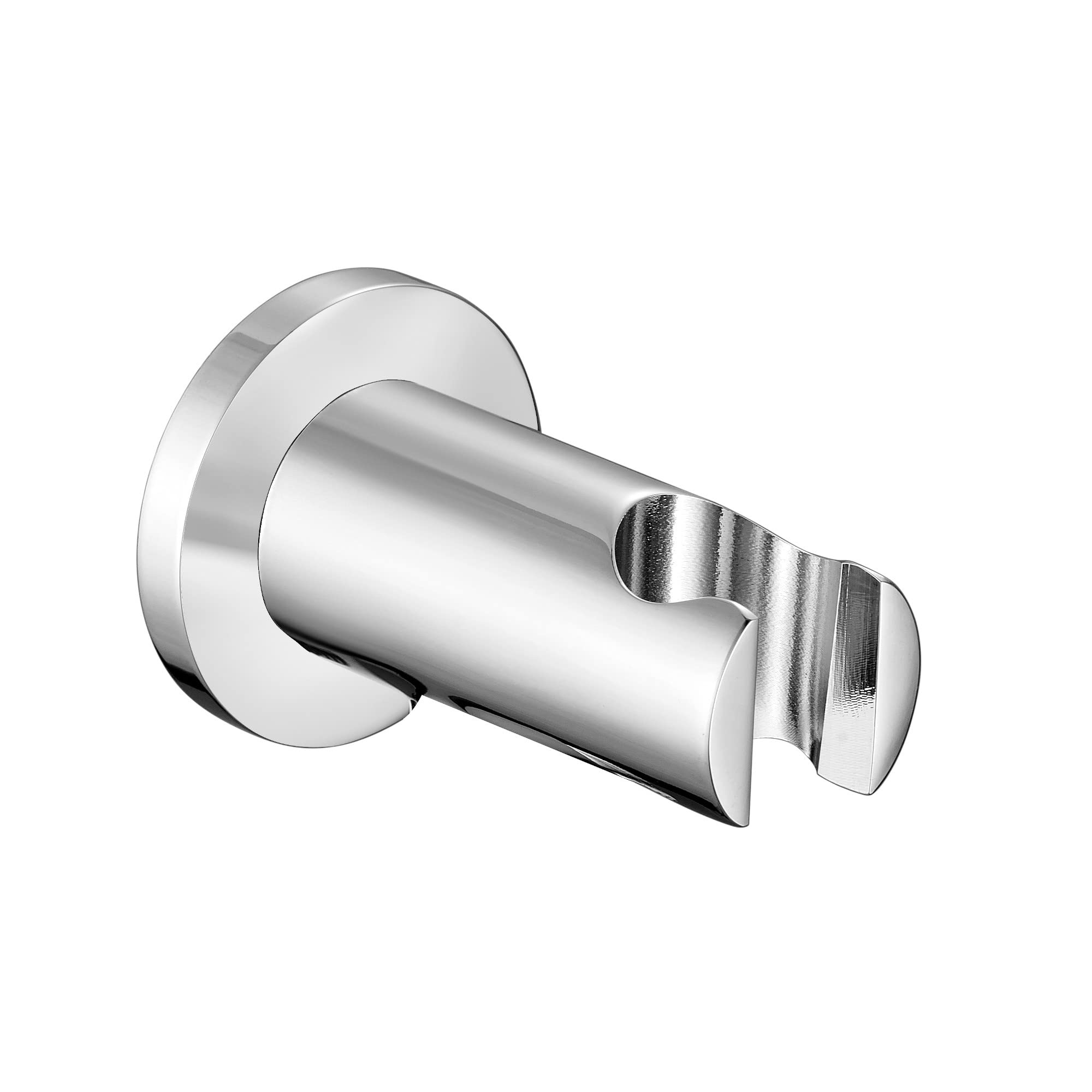 ENKI, B23, Premium Modern Shower Handset Parking Bracket Wall Shower Head Holder Solid Brass, Round Wall Bracket for Shower Heads, Chrome