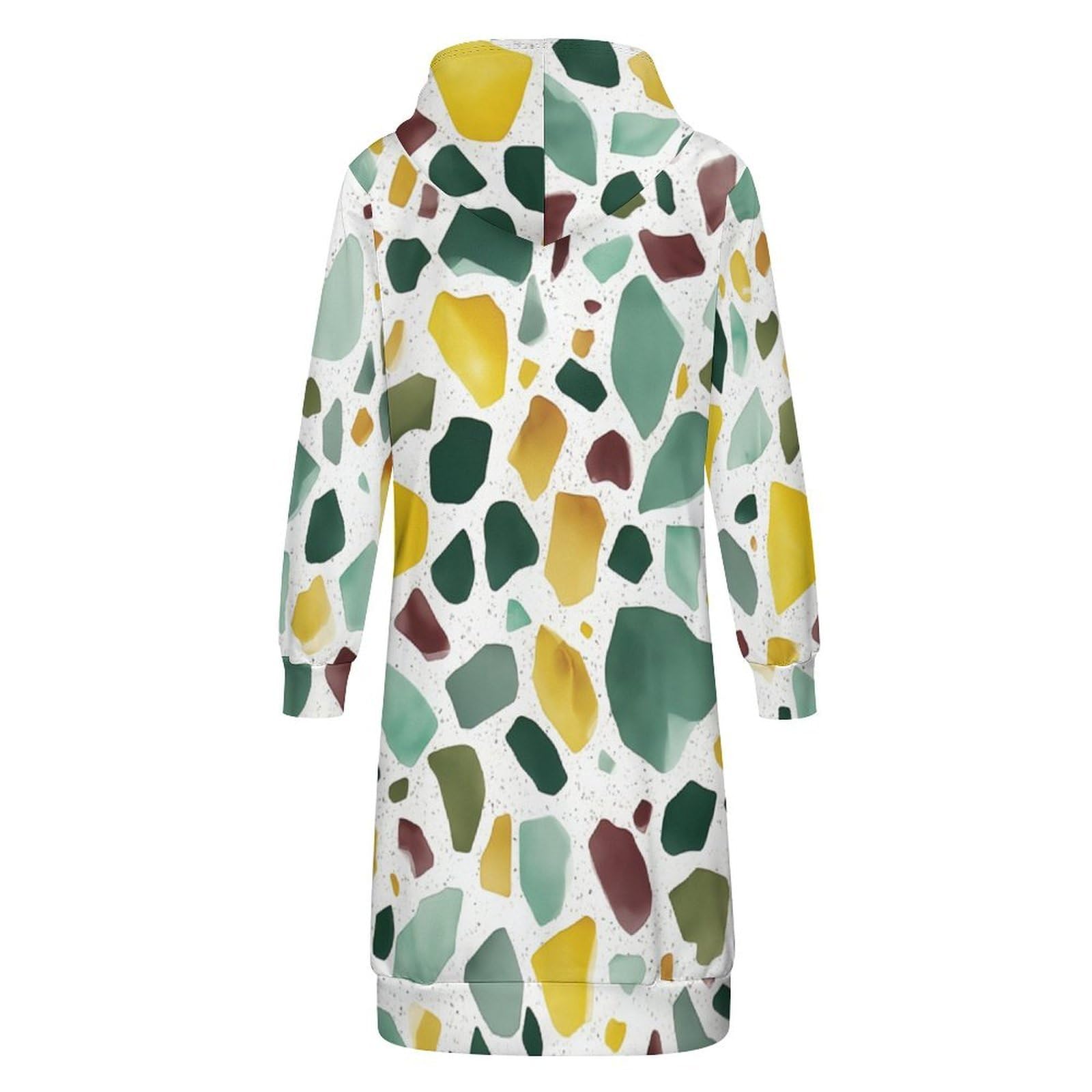 Felpa Donna con Zip Felpe Sportiva con Tasche E Cappuccio Motivo Terrazzo Morbida Invernale Giacca Regolabile Confortevole per Uso Quotidiano Casual