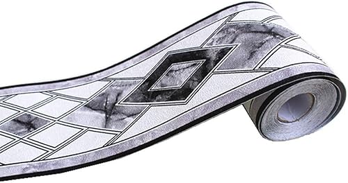 Miniatura 5 de Papel tapiz decorativo 3D impermeable, para decorar el borde del baño, la cocina, la encimera del salpicadero, 4 x 16.4 pies (estilo 1)