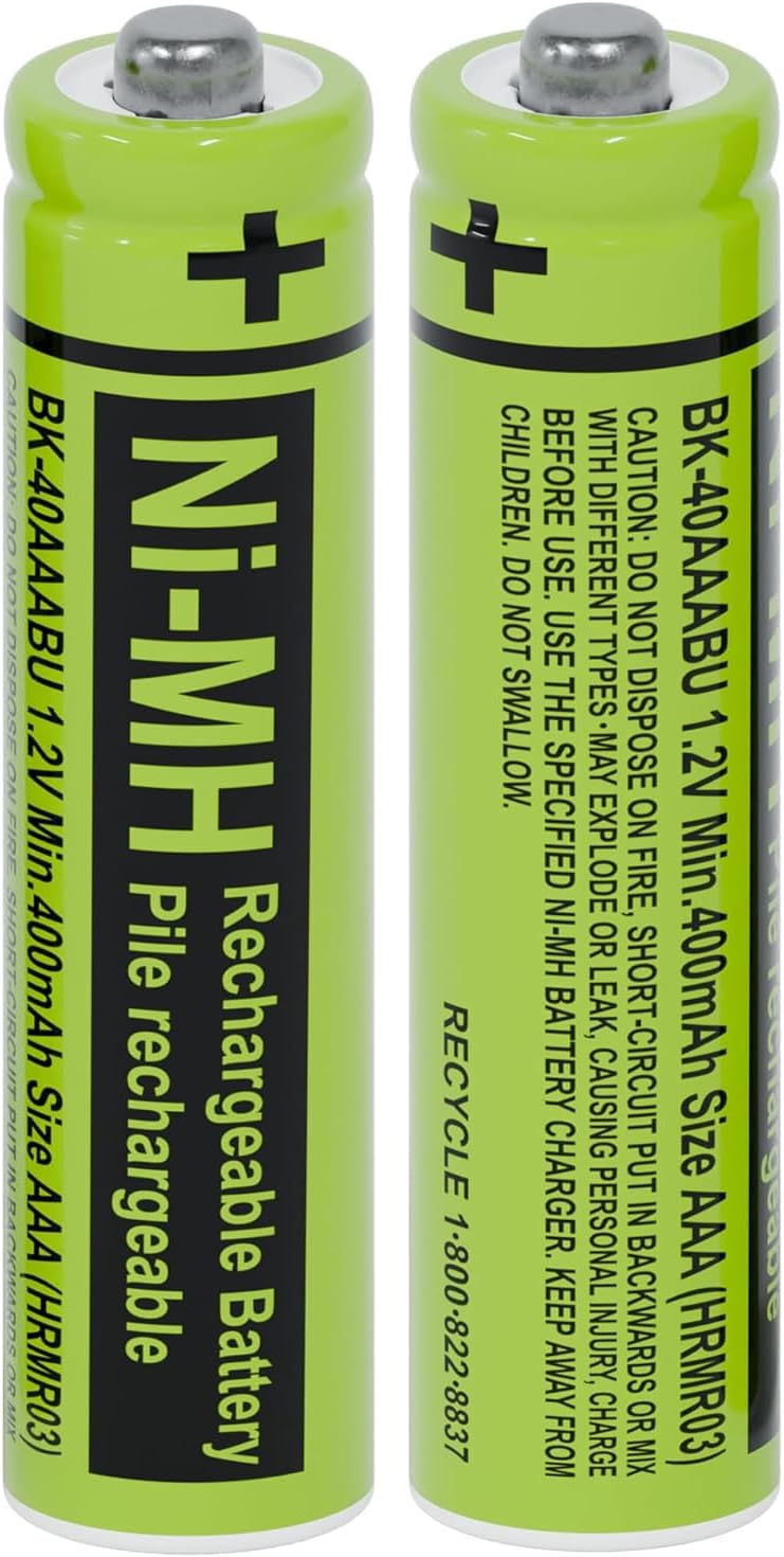 RocketBus 2 BK-40AAABU Replacement 1.2V 400mAh Battery Packs for Panasonic Cordless Phone Handset