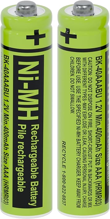RocketBus 2 BK-40AAABU Replacement 1.2V 400mAh Battery Packs for Panasonic Cordless Phone Handset