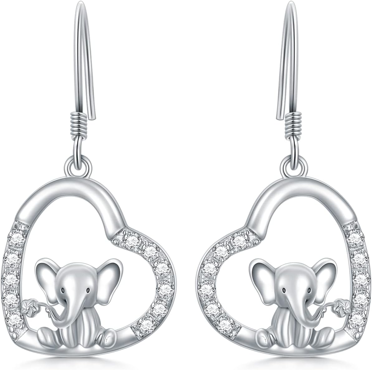 925 Sterling Silver Hypoallergenic Animal Earrings Elephant/Cow/Dragonfly/Guinea Pig/Dog/Dragon/Wolf/Bunny/Hummingbird Dangle Drop Earrings for Women Cute Animal Jewelry Gifts for Women Girls