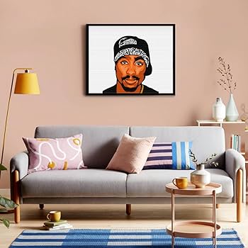 Amazon.co.jp: 2Pac Tupac Hiphop Vintage Rap Diamond Art 5D