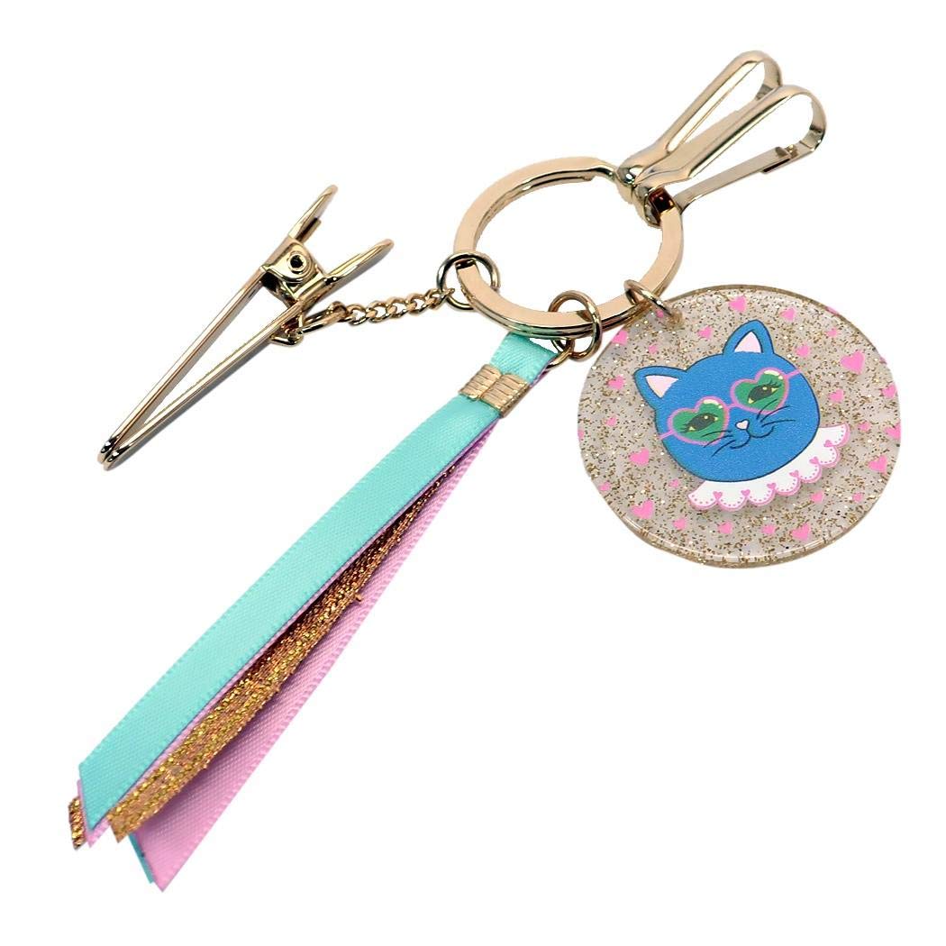 Amazon | キーホルダー[キークリップ]竹井千佳/黒猫 松尾繊維工業