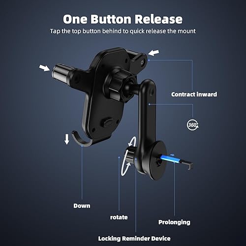 Miniatura 7 de GOLDPRO Soporte universal para teléfono celular para escritorio, tablero y parabrisas con ventosa fuerte y brazo extendido