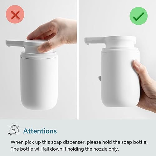 Miniatura 9 de Dispensador automático de jabón espumoso, dispensador de jabón de manos de espuma recargable sin contacto para baño, bomba de jabón para cocina,