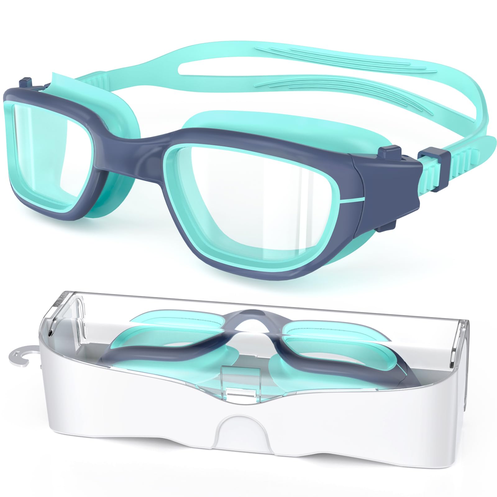 Zeligerstar Schwimmbrille Kinder, Taucherbrille Kinder 6-14 Jahre, Anti-Beschlag UV-Schutz, Kein Auslaufen, Breite Sicht, Schwimmbrillen für Jungen, Mädchen