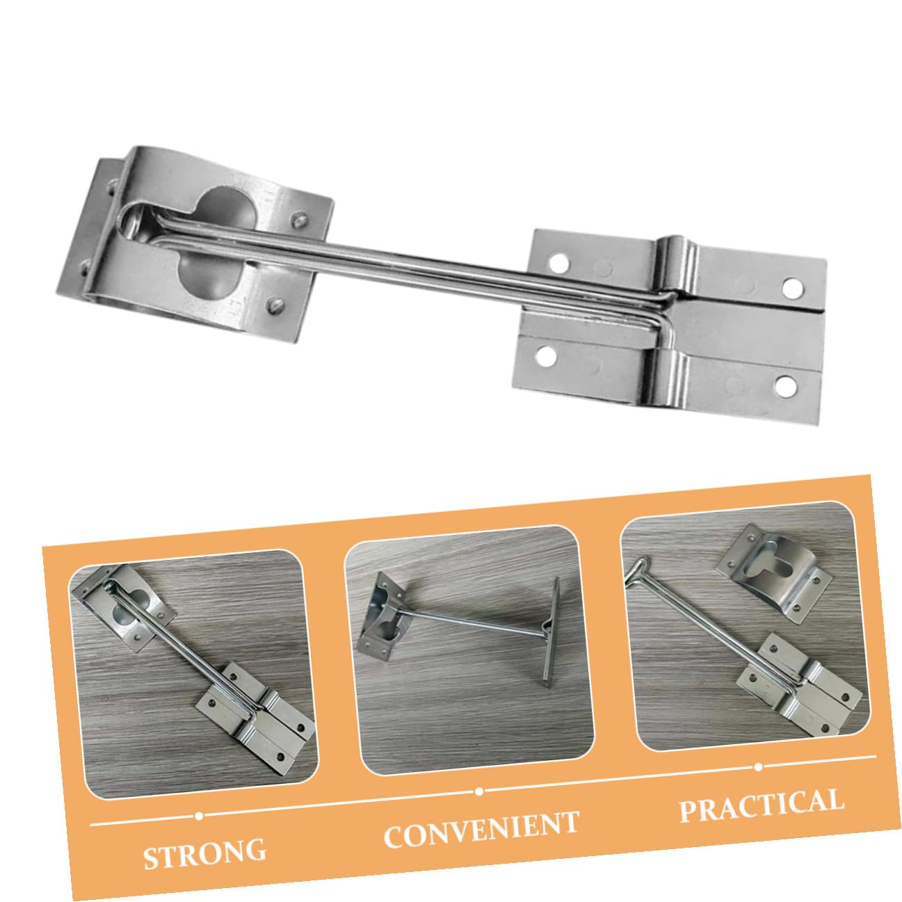 UPKOCH Loquet Métallique de Porte de Remorque Allongé Résistant Aux Intempéries Crochet de Maintien pour Porte de Camping et Utilitaire Installation Facile