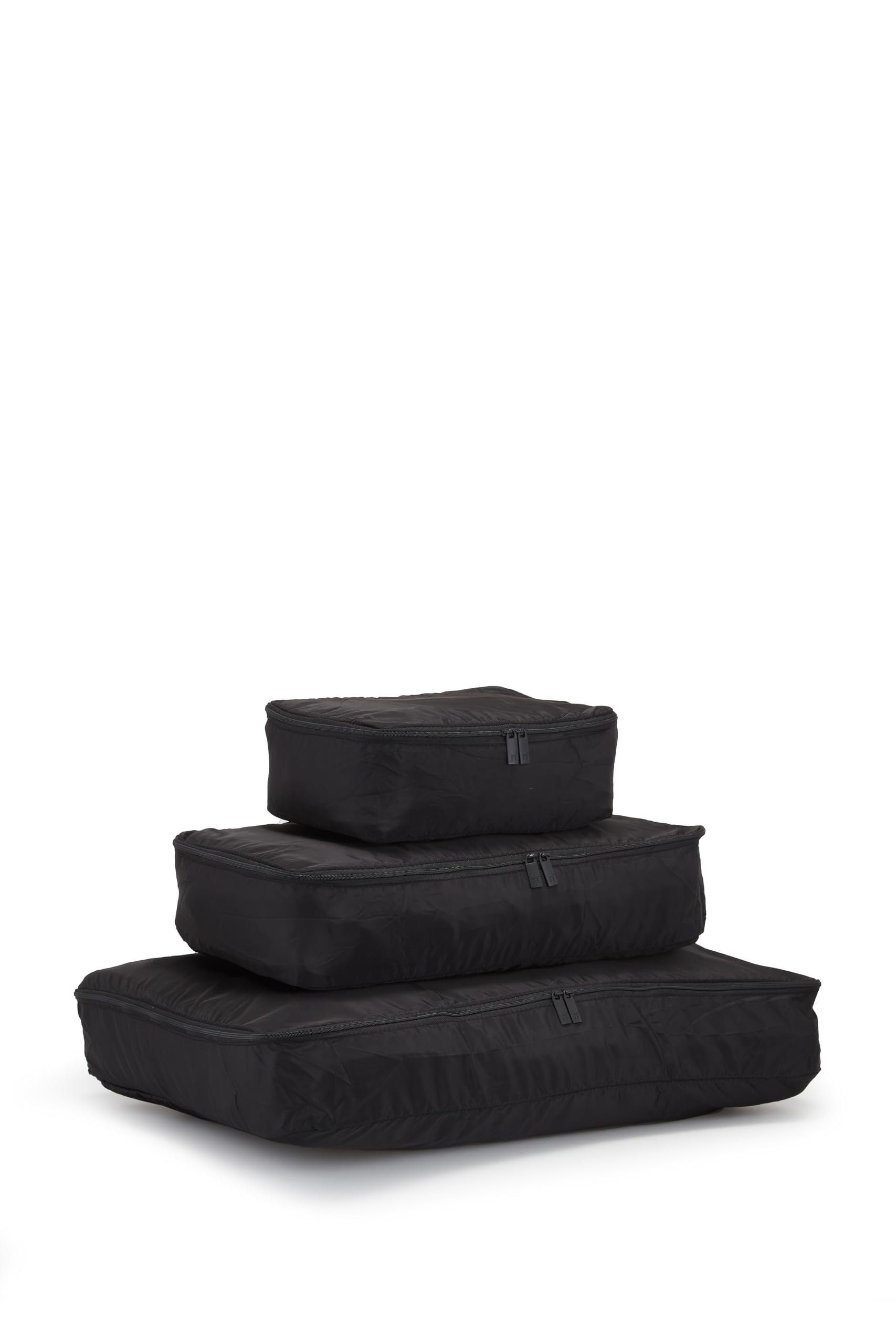 Nere Black - Stori Packing Cubes For Suitcases & Travel Backpacks, 3 Pack - Small, Medium & Large - Lightweight, Zip Closure