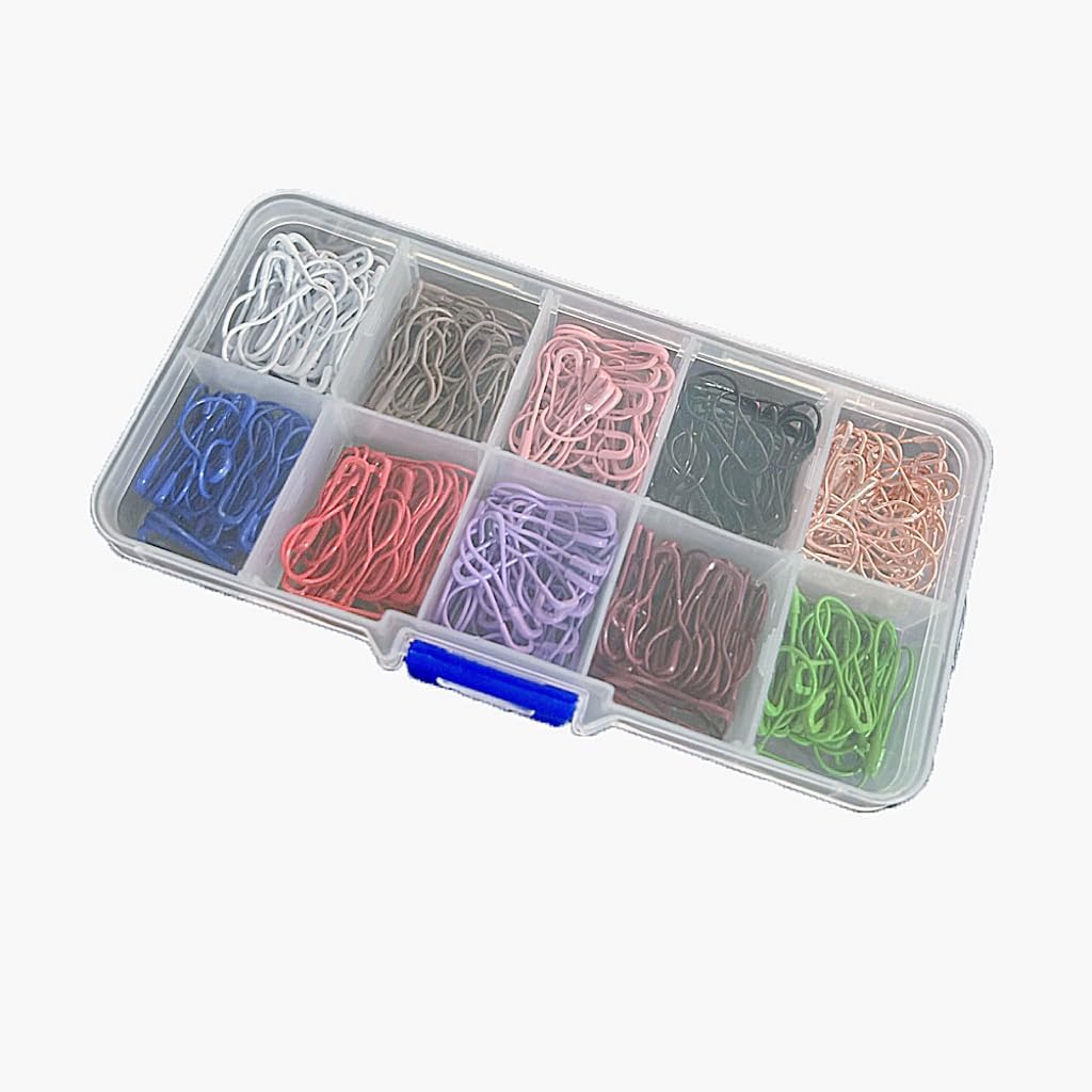 300pcs Safety Pins, Bulb Stitch Markers 10 Colors Assorted