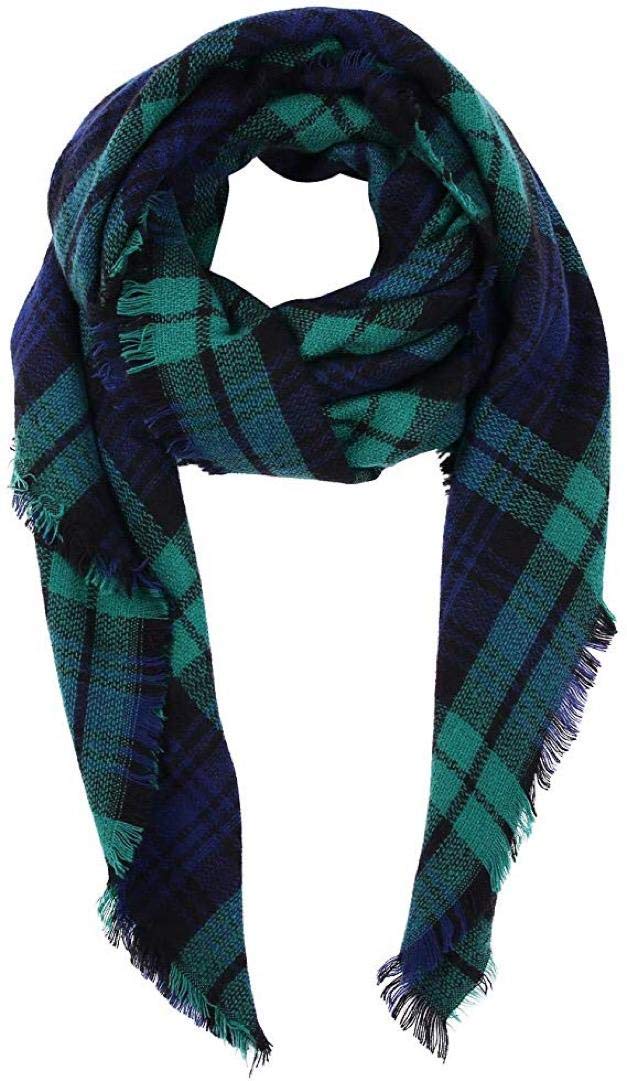 BoolavardPlaid Cashmere Feel Classic Soft Luxurious Winter Scarf For Men Women