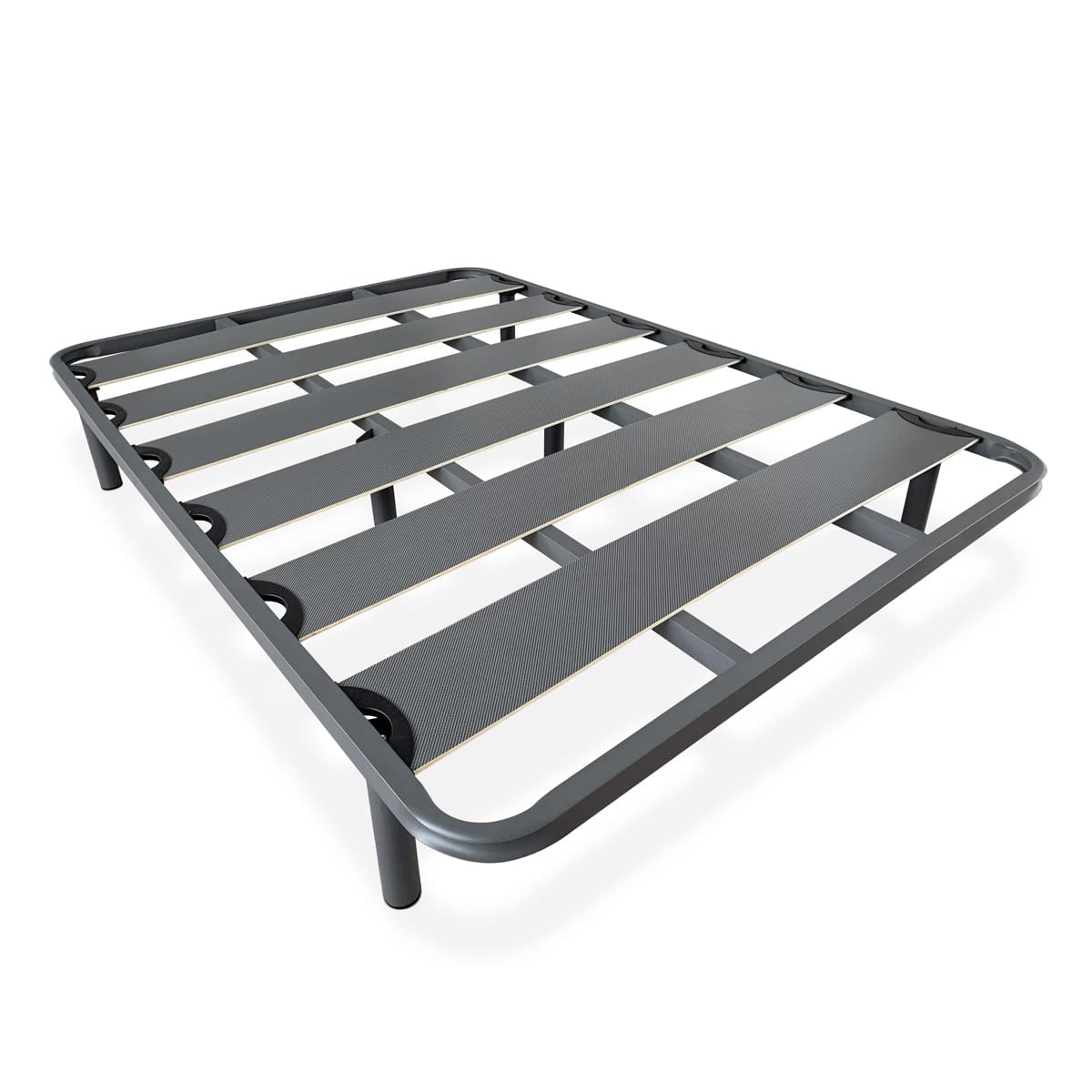 DUÉRMETE ONLINE Lot 6 Pieds Carrés Sommier 30x30mm Hauteur 27cm Gris