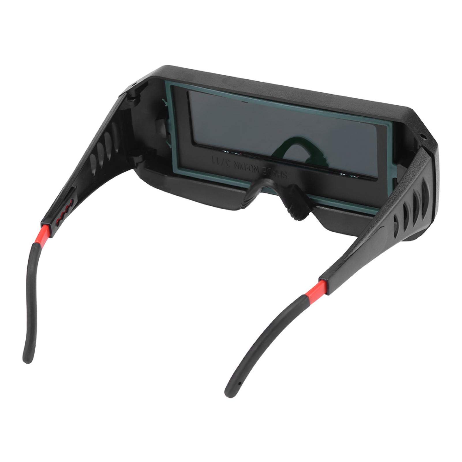 Sólidos ojos de soldador anti-ultravioleta Gafas Diseño liviano Gafas de soldadura con oscurecimiento automático solar Gafas TIG MIG con células solares para soldadura de acero con gas