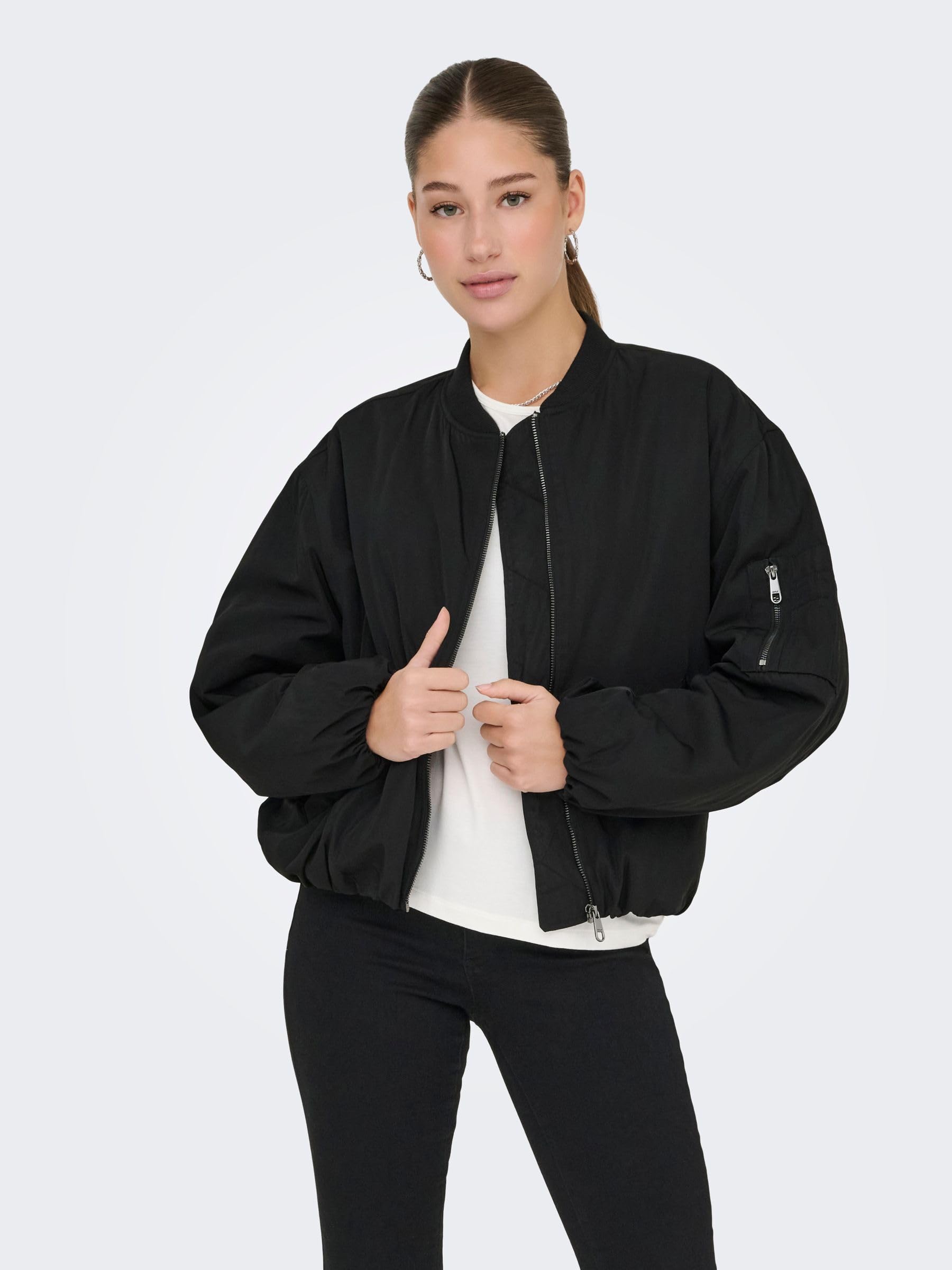ONLY Onladel Life Oversized Bomber CC OTW, czarny, M