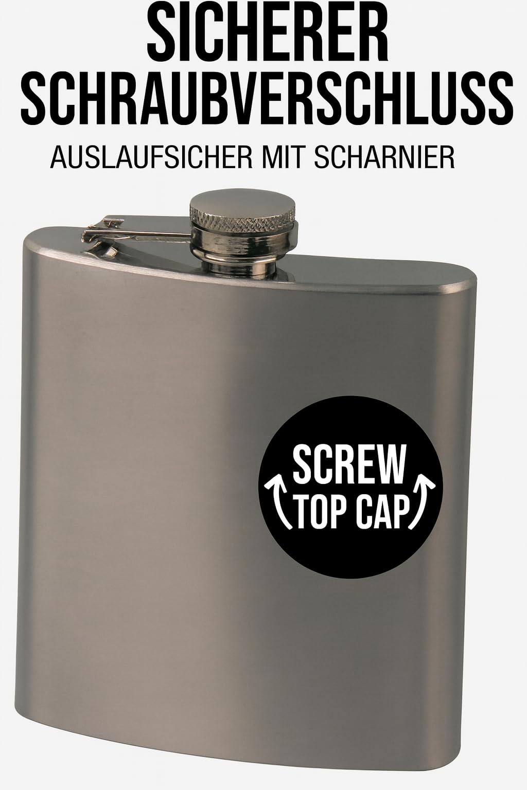 Flachmann mit Gravur, Personalisierte Geschenke Geburtstagsgeschenk für Männer Frauen Partner Freund Jahrestag Geschenk für Ihn Sie Männergeschenke Gadgets Geburtstagsgeschenke 240ml (Monogram)