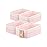 MiniArk Small Storage Baskets for Organizing | Closet Organizer Bins | Shelf Toy Basket | Woven Rope Baskets | Cube Decorative Box | Shallow Basket | 11.5x7.5x4.7 | 4 Packs White Pink