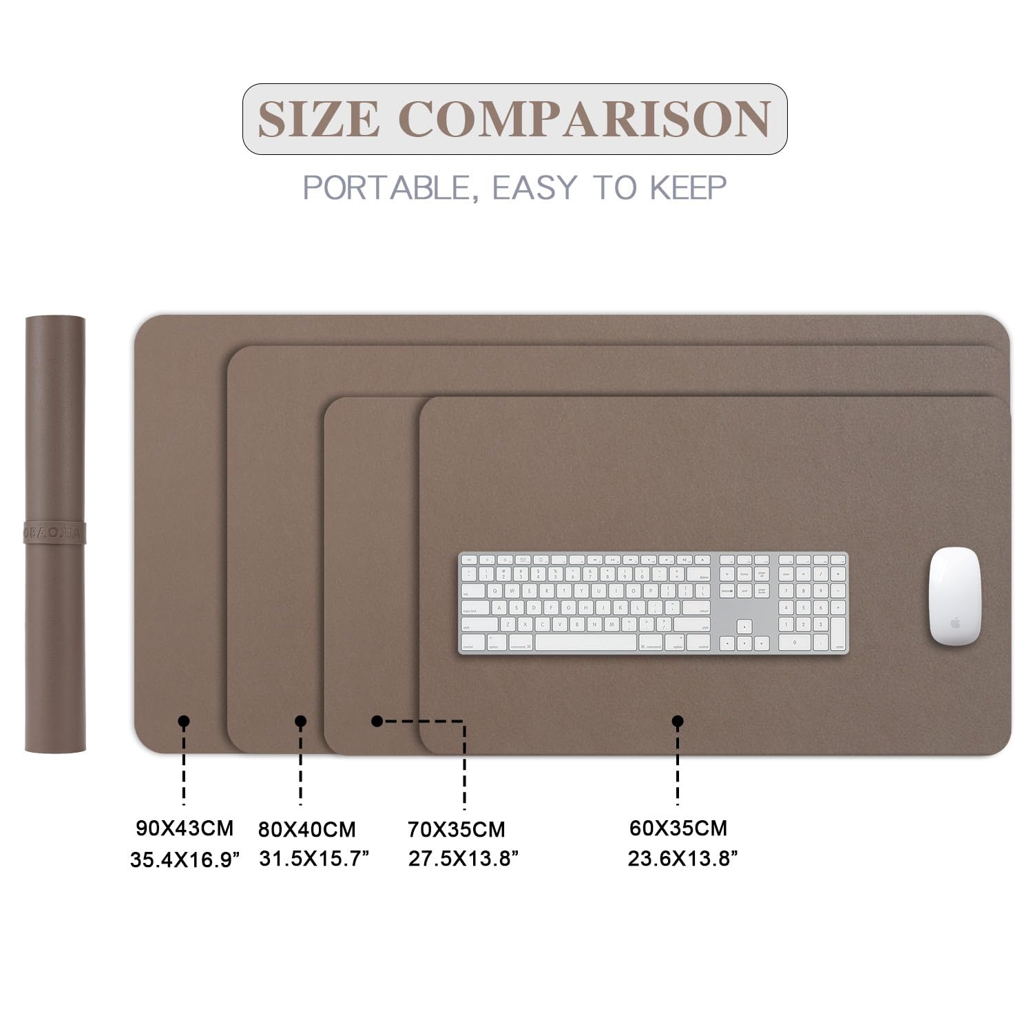Große Schreibtischunterlage XXXXL, Schreibtischmatte, Desk Pad, Schreibtischschutz, Schreibblock, für Laptop/Tastatur/Maus, PU Leder Wasserdicht + Wildleder Rutschfest 100 x 50cm