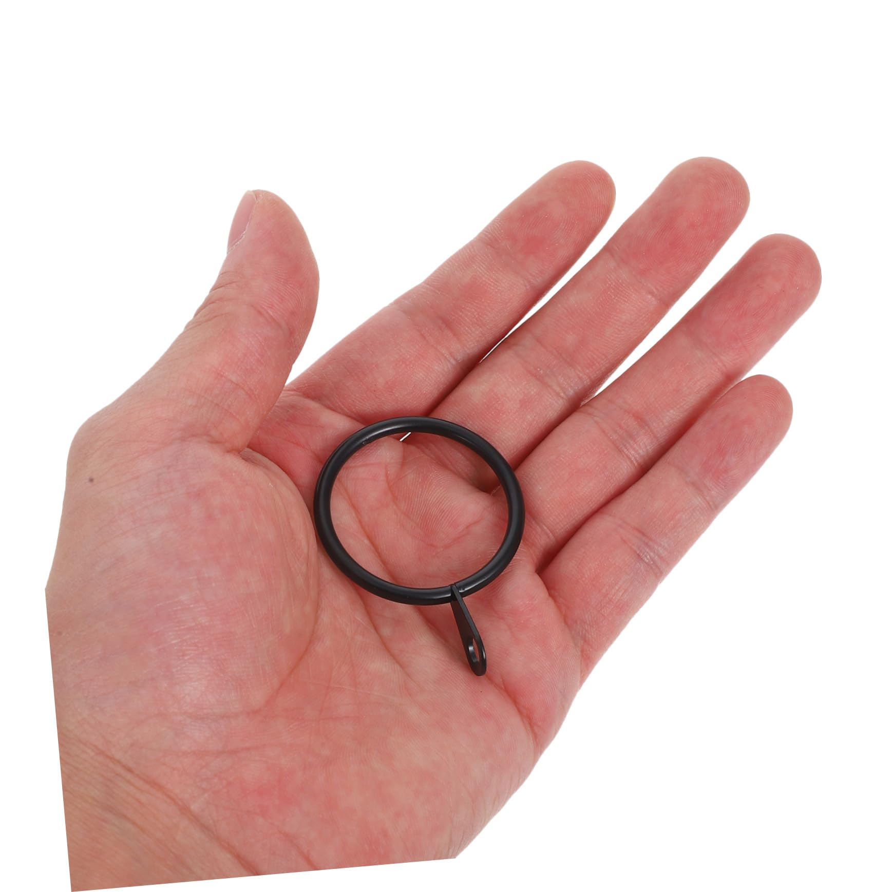 TOYANDONA Anelli Mm 45 Set per Tende Diametro Interno Neri Metallo in 30 | Ganci Inclusi, Finitura Classica Nera, Struttura Plastica e Metallo, Installazione Semplice, Adatti a Carichi Pesanti