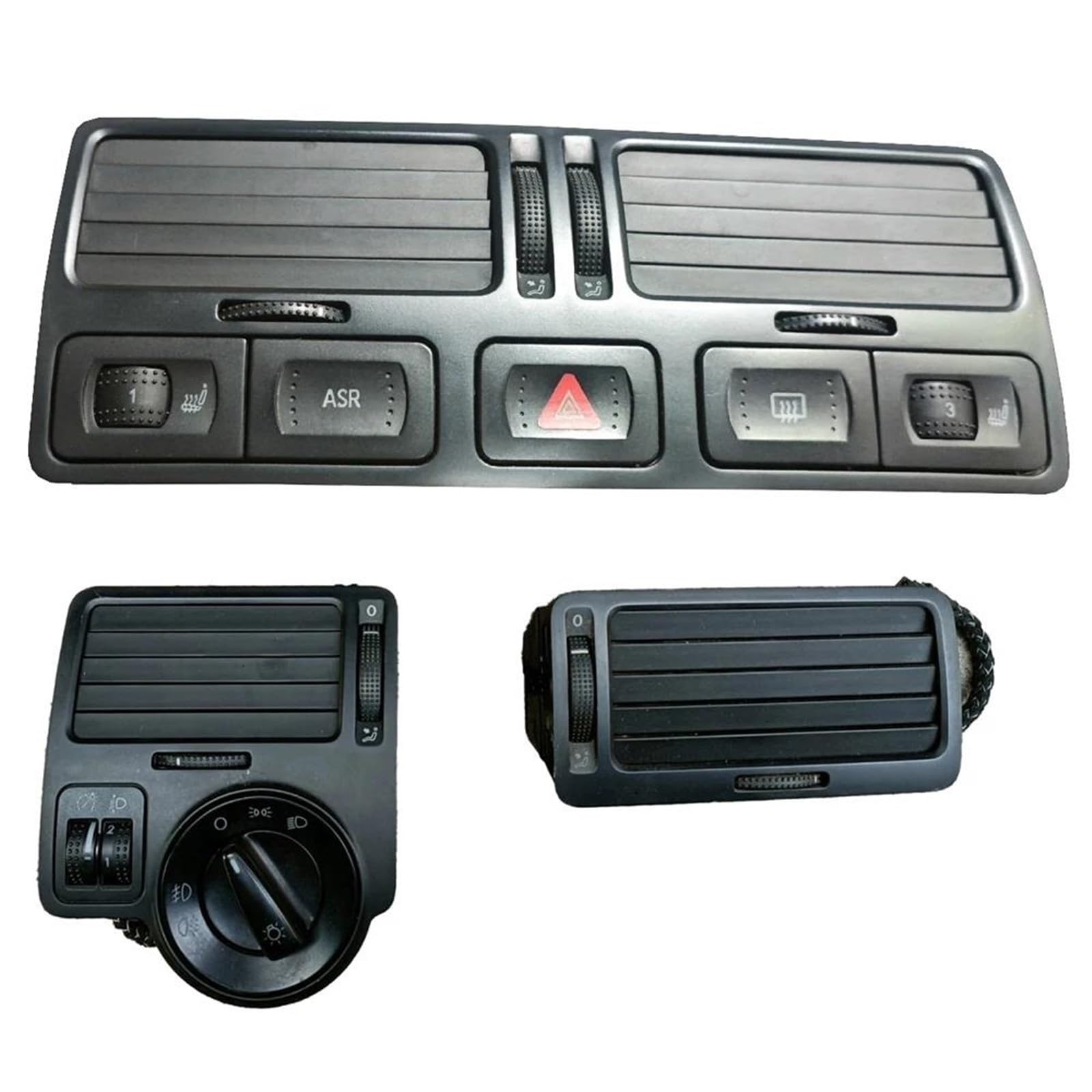 Zxctqqs B 3Pcs Air Conditioning Vent For Vw For Mk4 Golf 4 Y Instrument Air Outlet Central Air-Conditioning 1J1819710b(B 3Pcs)