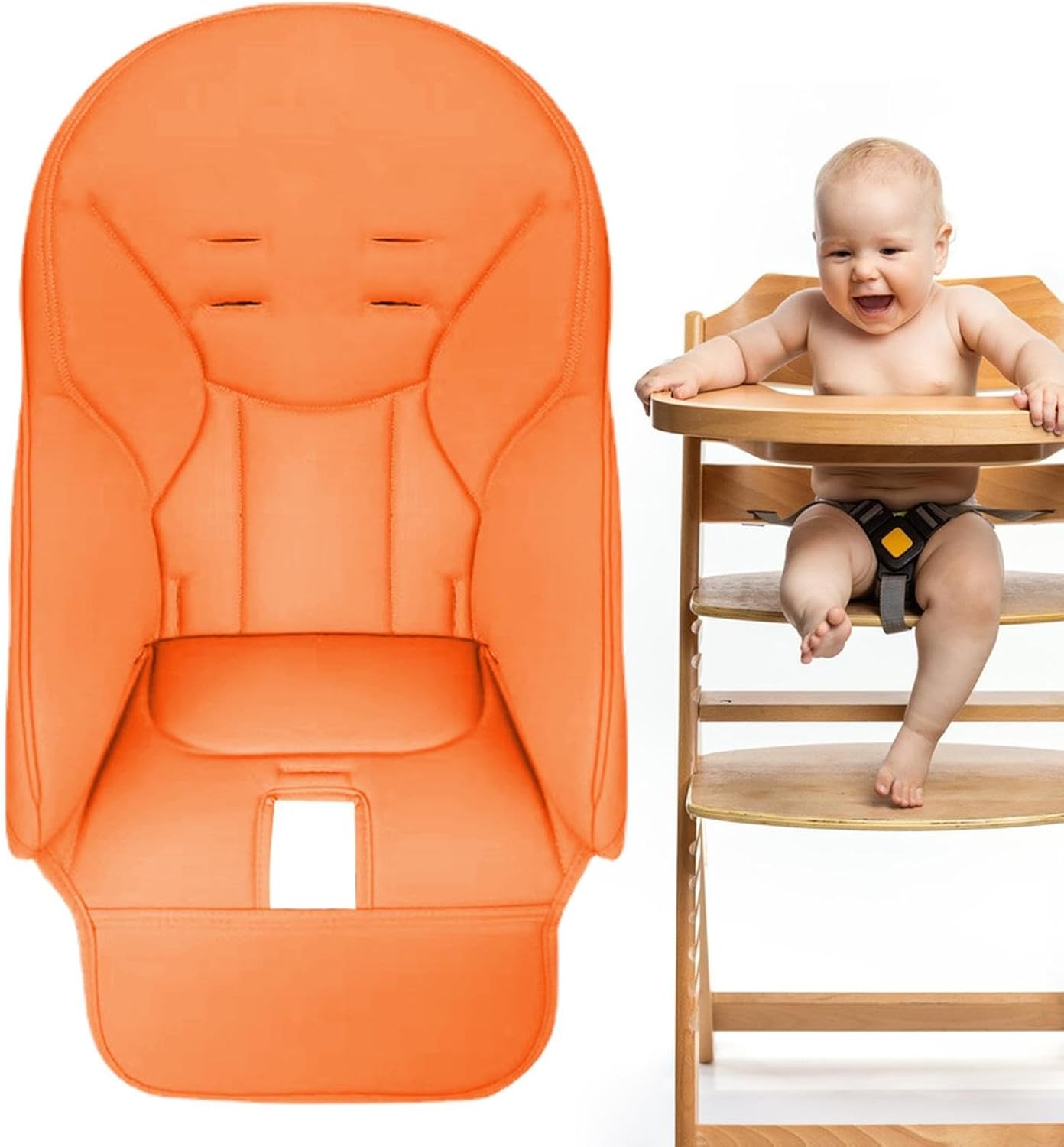 Baby High Chair Cushion,Baby PU Leather Dining Chair Liner Mat,Soft and