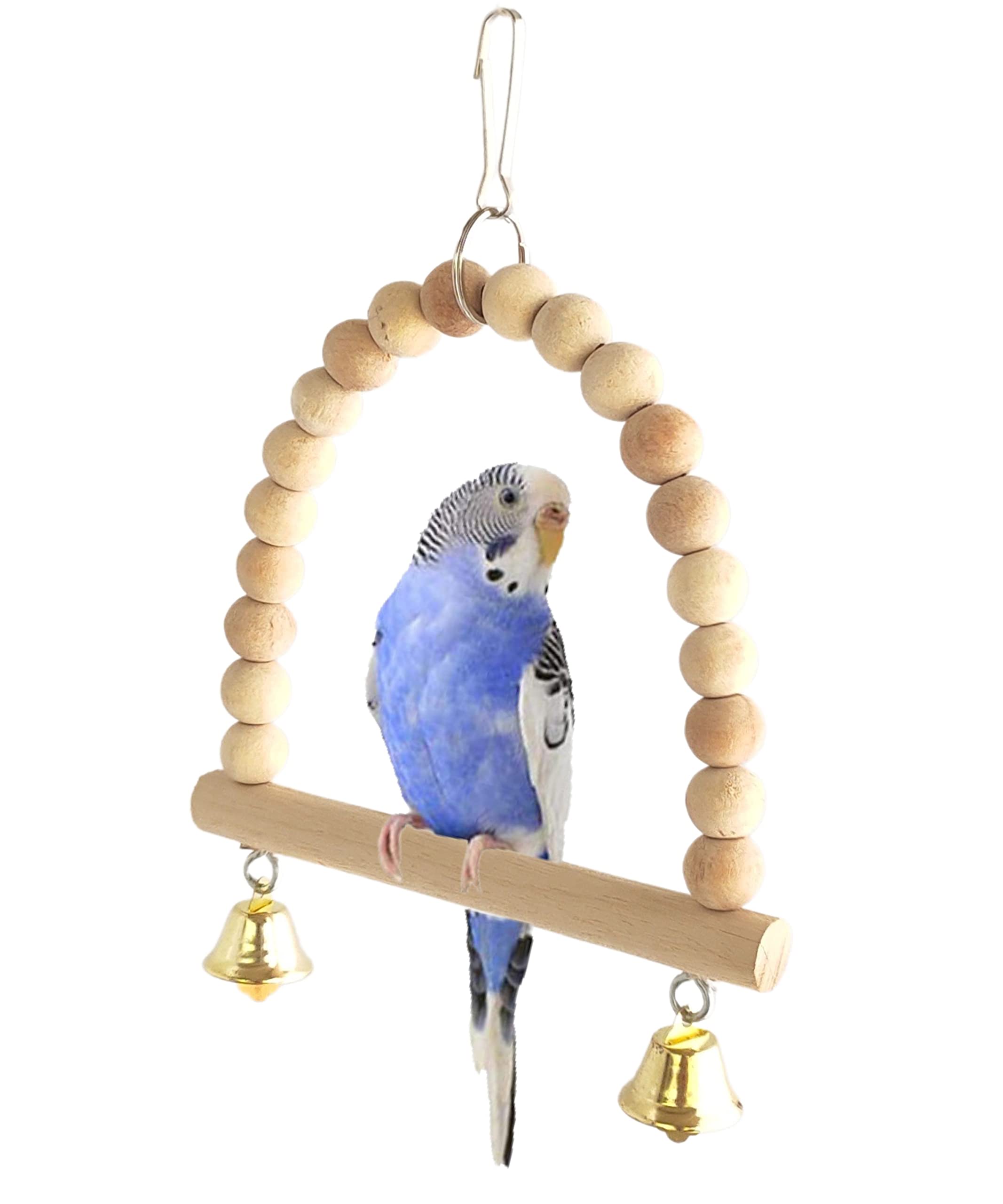 KSK Bird Swing Cage Accessories Bird Swings for Cockatiels Conure Bird Swing for Parakeets Small Medium Pet Bird Lovebird Budgie Handmade Natural Wooden beeds Bird Toys cage Accessories Small (B0BKJRKLFX) Amazon Price History, Amazon Price Tracker