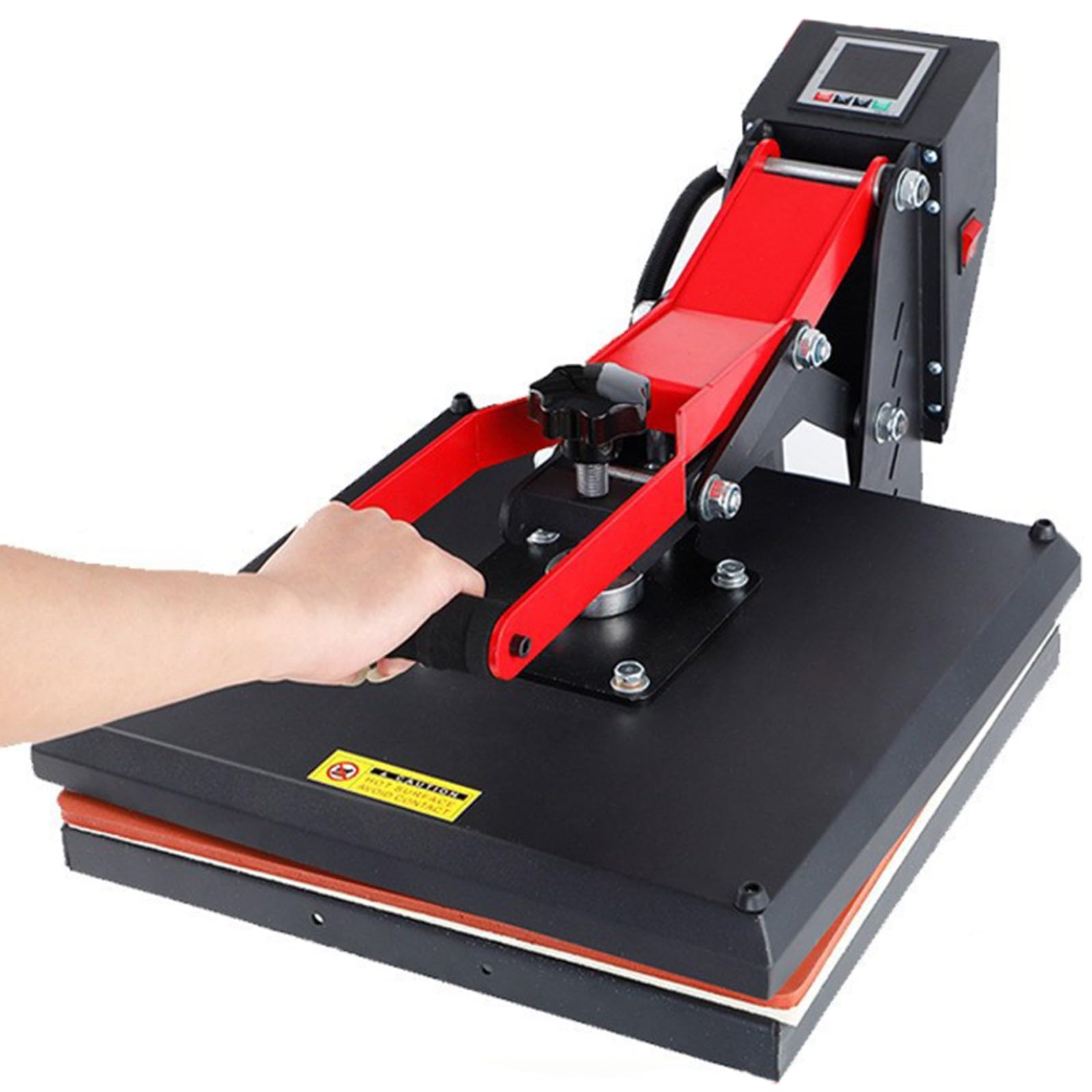 Pressa per Trasferimento di Calore per Magliette 38X38 cm 1800 W Pressa di Calore Sublimazione Controllo Digitale Preciso della Temperatura per Borse Tappetini per Indumenti A