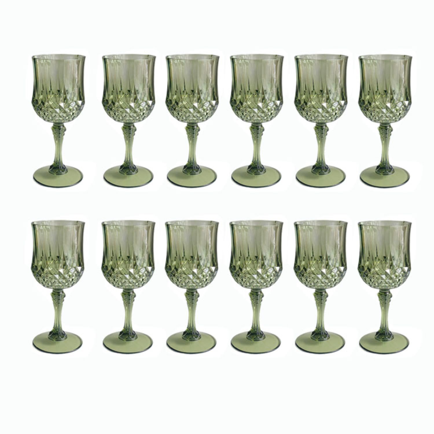 Bicchieri da vino in plastica per feste, forniture per ricevimenti di matrimonio, riutilizzabili, stile vintage per uso quotidiano, hotel, bar, ristorante, anniversario, vacanze, celebrazioni