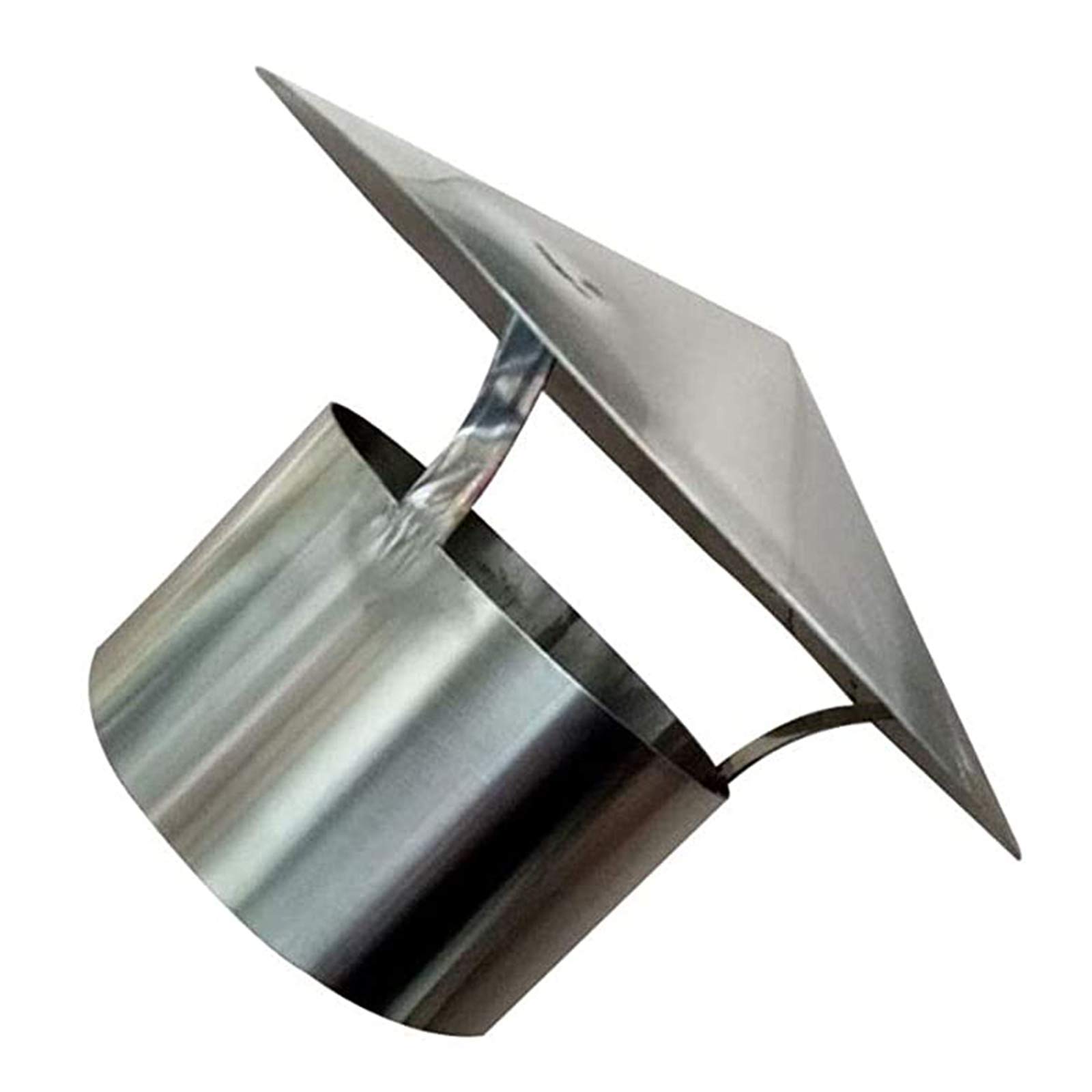 GYEQXKT Chimney cap,Chimney Cowl Cap Stainless Steel Roof Chimney Flue Cowl Pipe Rain Cover Protector Cap Ending Heating Stove Exhaust Pipe Anti Downdraught Bird Guard Top,90mm