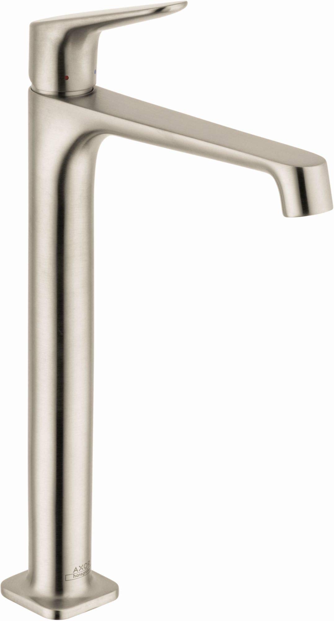 AXOR Citterio M Modern Minimalist Hand Polished 1-Handle 1 13-inch Tall Bathroom Sink Faucet in Brushed Nickel 34120821