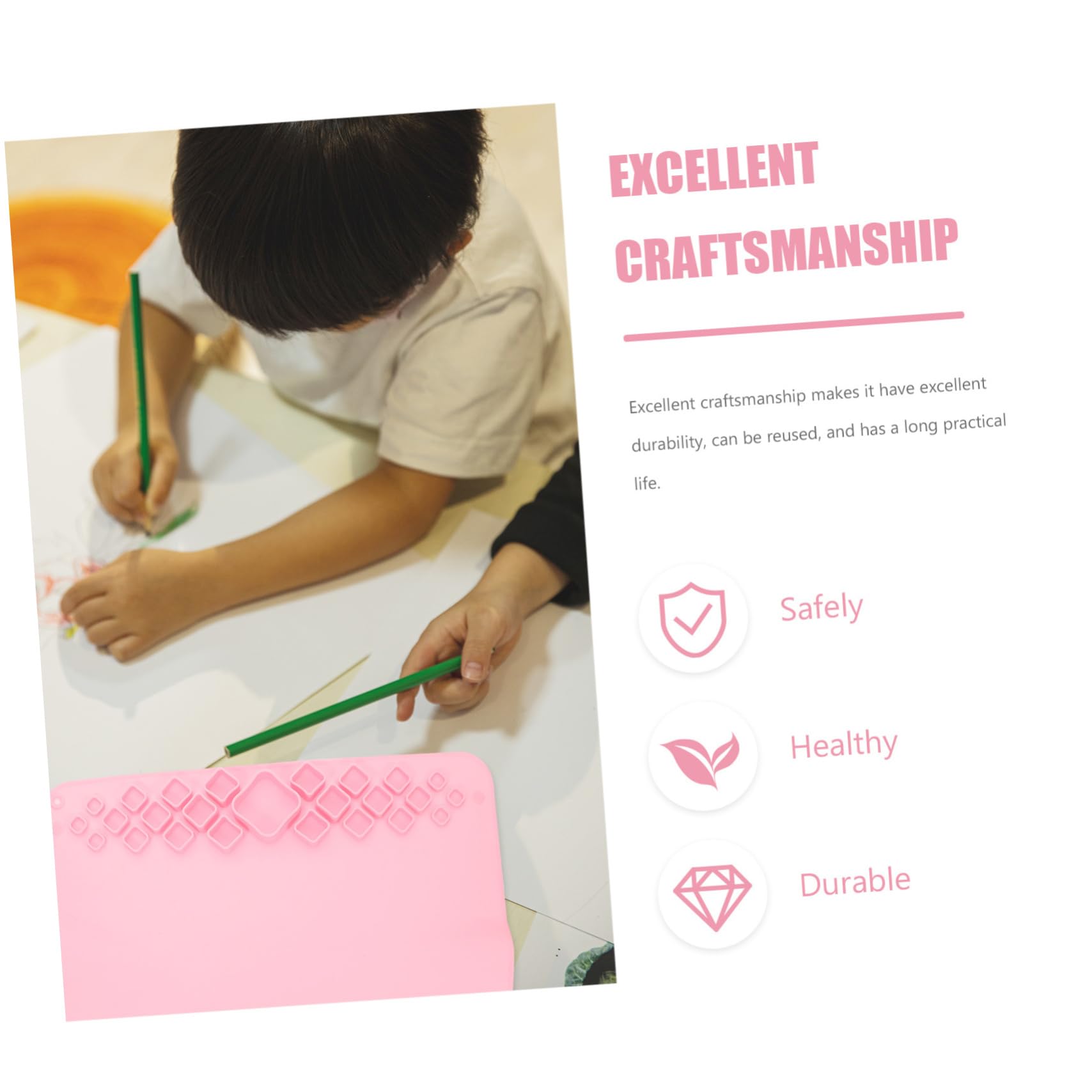 Uonlytech Silikon-bastelmatte Für DIY-projekte Gießen Und Malen Strapazierfähig Und Antihaftbeschichtet Für Kinderbastelarbeiten Und Epoxidhaltige Bastelarbeiten