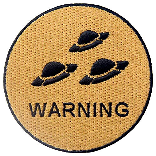 Zegins P0553USR Warning X Files Ufo Appear Patch Embroidered Applique Iron cover