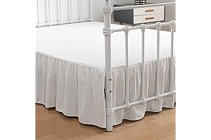12 Inch Drop Bed Skirt with Split Corners for King Size Beds