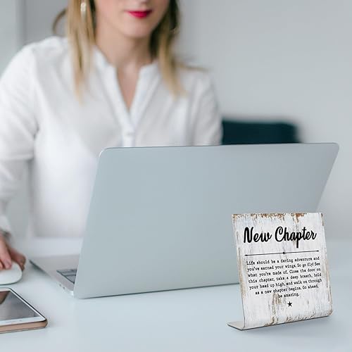 Miniatura 3 de TRCENDE Nuevo capítulo de regalo para compañero de trabajo y amigo, regalo de despedida, placa de metal para oficina en casa XLk214