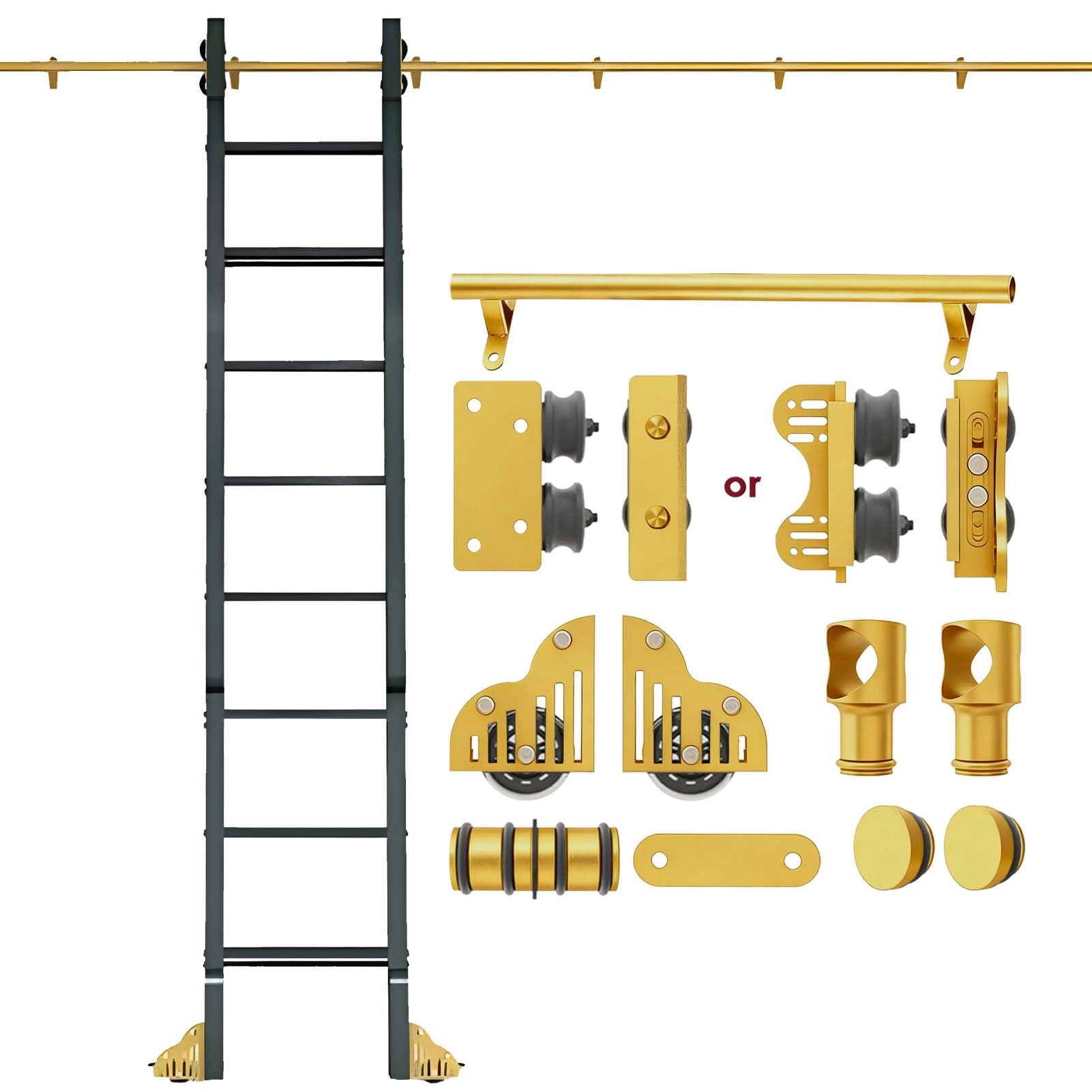 Zestaw narzędzi do dużych szyn przesuwnych do regałów i magazynów Clete Steel Track System z okrągłymi (zestaw teles 732 cm)