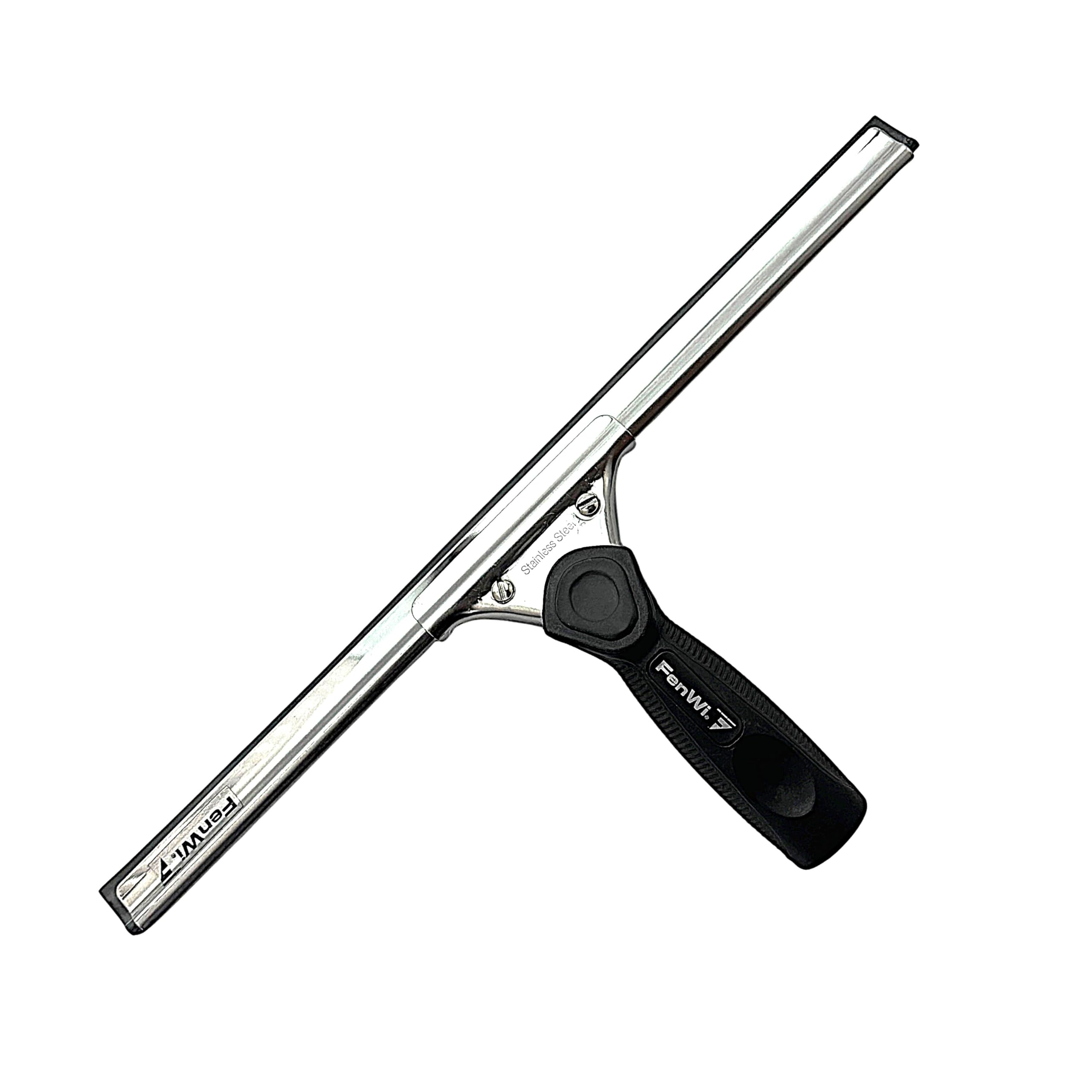 FenWi Fensterabzieher mit Gummilippe in 35cm Breite/Duschabzieher/Abzieher mit Edelstahl-Abziehschiene als Glasabzieher zum Fensterputzen