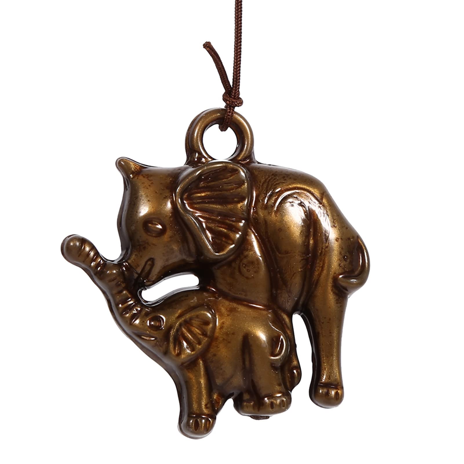 Generic Campana de Viento de Metal con Forma de Elefante, Decoración de Campanas de Iglesia para Ventana o Puerta del Hogar, Lindas Campanillas para un Ambiente Feliz, Decoración de Jardín y Patio