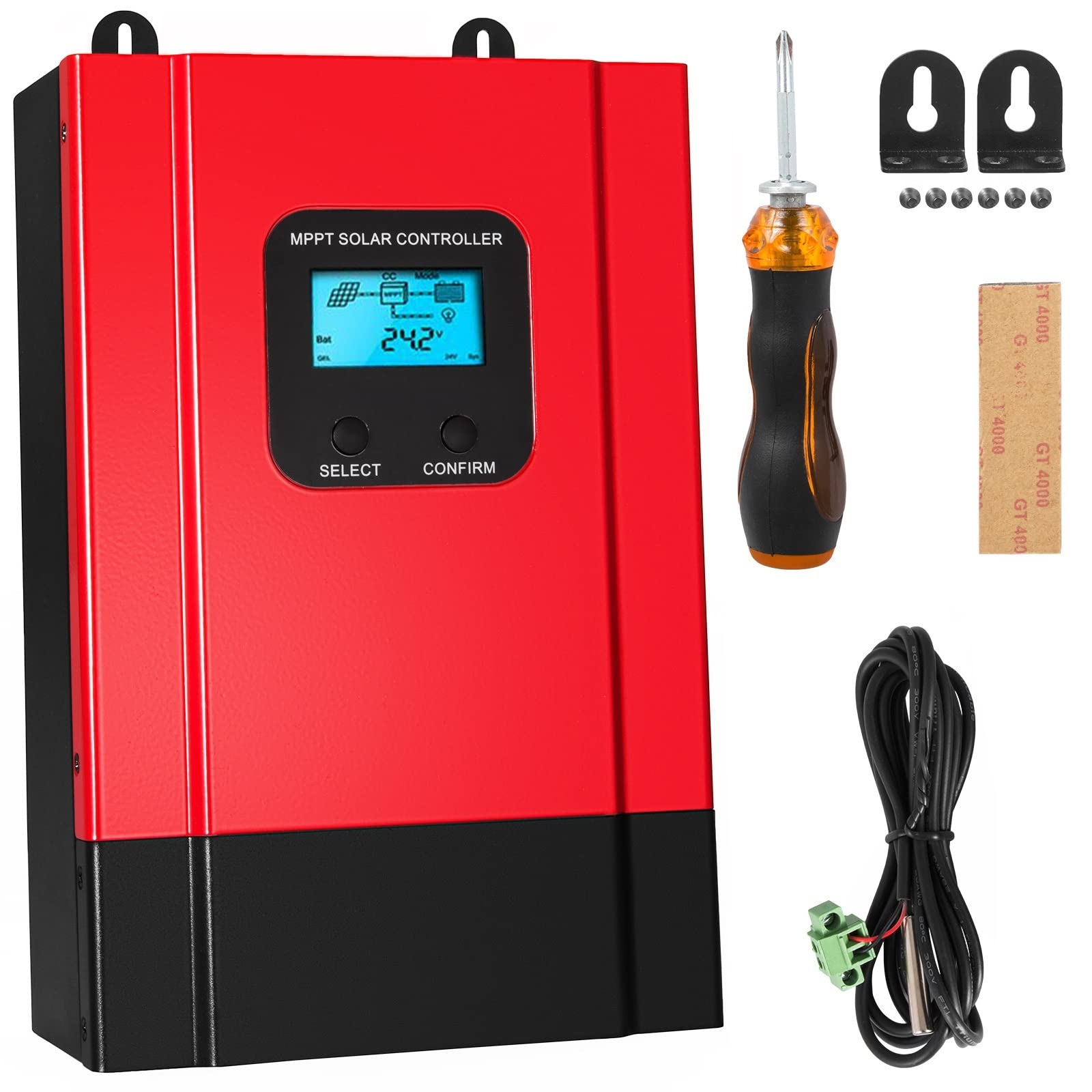 40A 60A MPPT regulator ładowania słonecznego wyświetlacz LCD 12V 24V 36V 48V Auto System W/kontrola aplikacji mobilnej Max 150V wejście PV dla początkujących(60A)