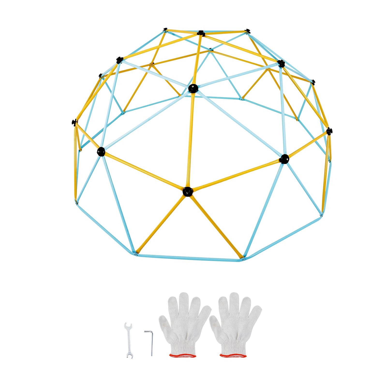 Happybuy Climbing Dome - Outdoor Fun for Kids! This 10FT Geometric Dome Climber Supports up to 750LBS. with Easy Assembly and Climbing Grips, It's a Perfect Play Center for Kids Aged 3 to 10