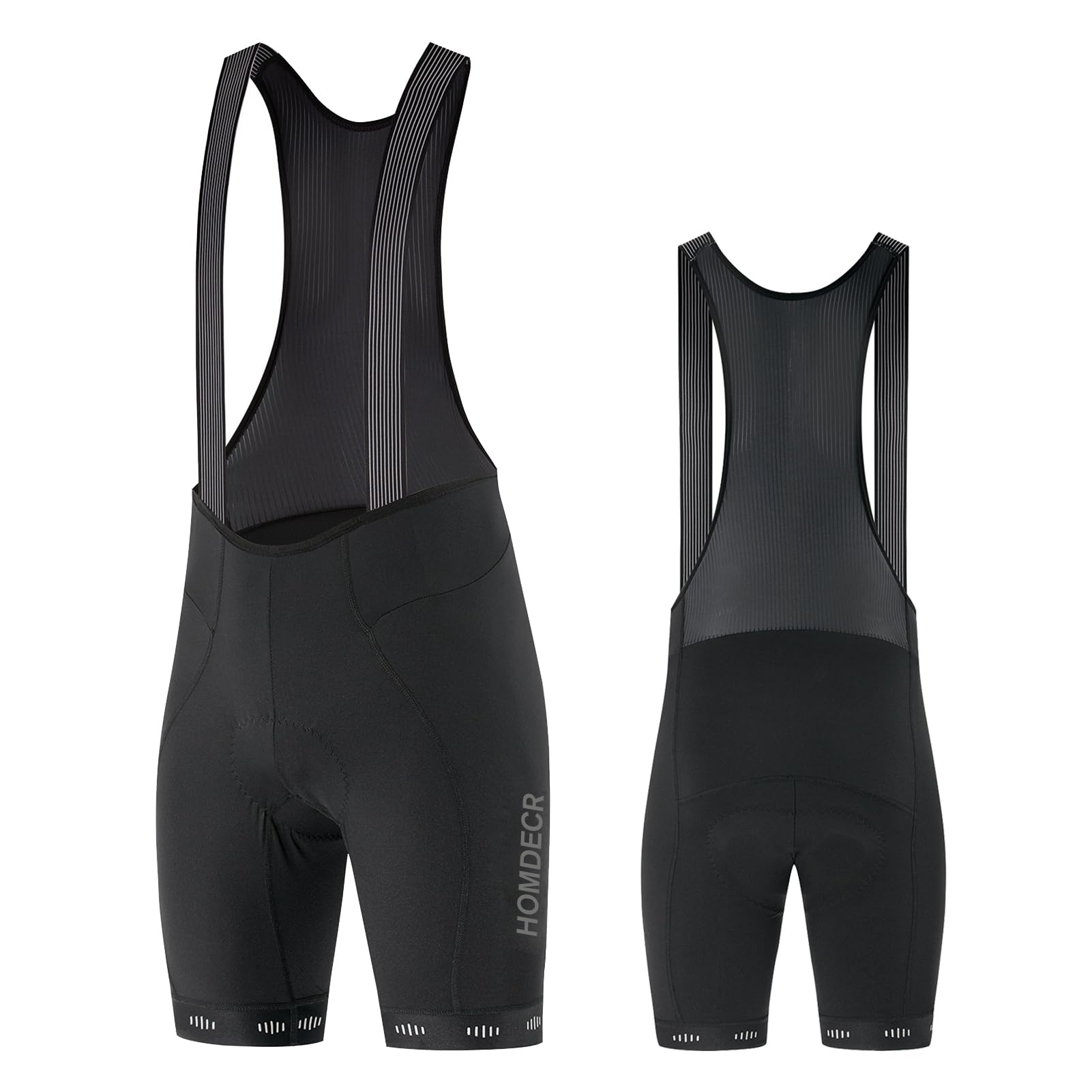 Pantaloncini Ciclismo Uomo - Salopette Ciclismo Uomo con Fondello Gel 20D, Tessuto Poliestere Abbigliamento MTB E Strada Accessori Bici.