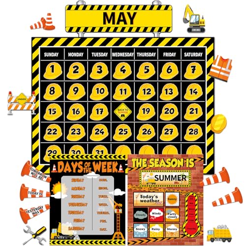 Découpes de papier et calendrier de construction illustré pour grand affichage mural