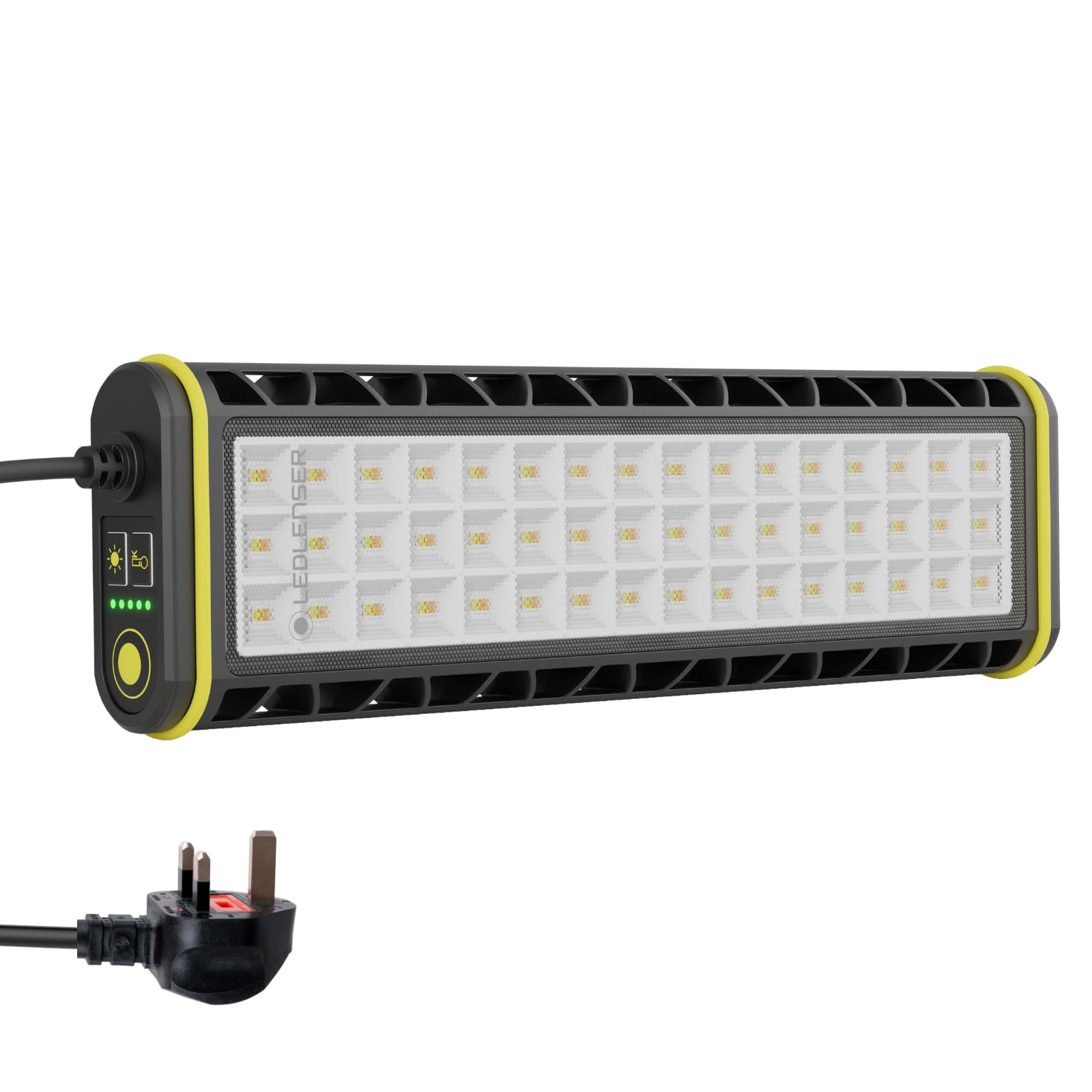 Ledlenser Warm White And Cool White At10c Work Area Floodlight, Super Bright 5000Lm, 2.5M Cord With Plug, Ip67 Waterproof, Wall & Tripod Mounting, Portable Led Lamp For Construction Site, Workshop Garage Mechanic, Job Site