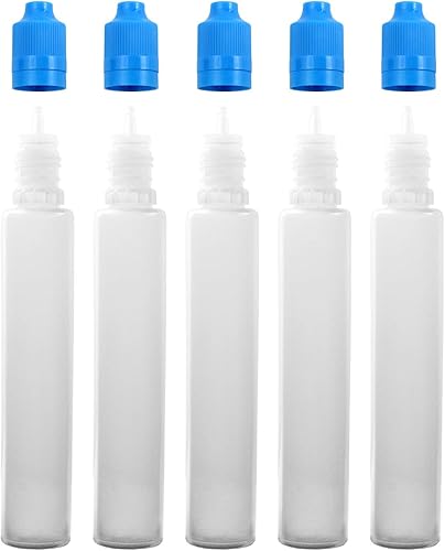 Botella de plástico con bolígrafo de unicornio PE de 1.0 fl oz con tapa a prueba de manipulaciones a prueba de manipulaciones (paquete de 25), color