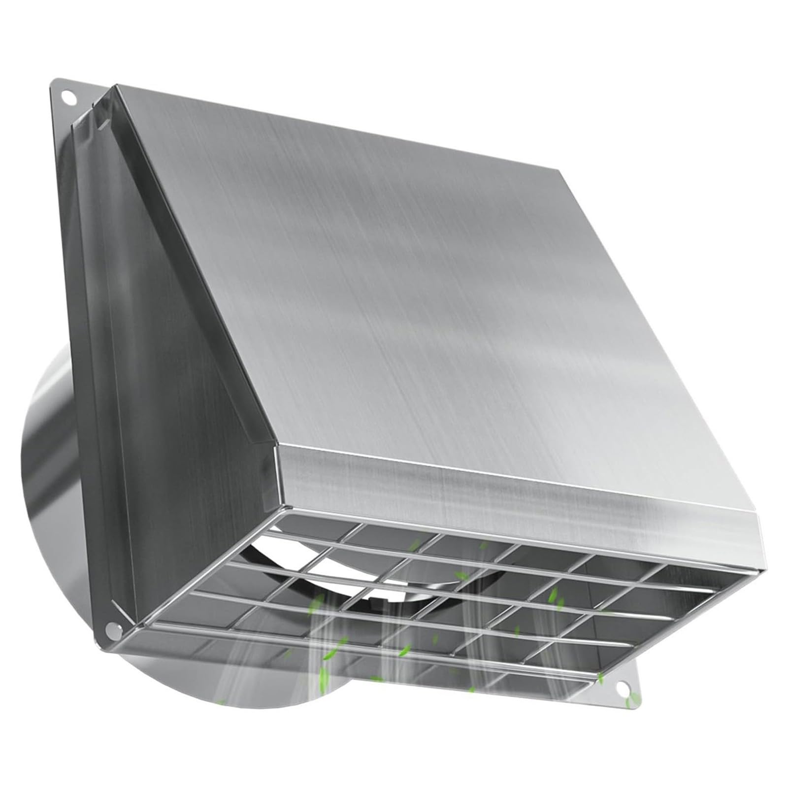 Couvercle de ventilation mural 10,2 cm en acier inoxydable pour extracteur de sèche-linge
