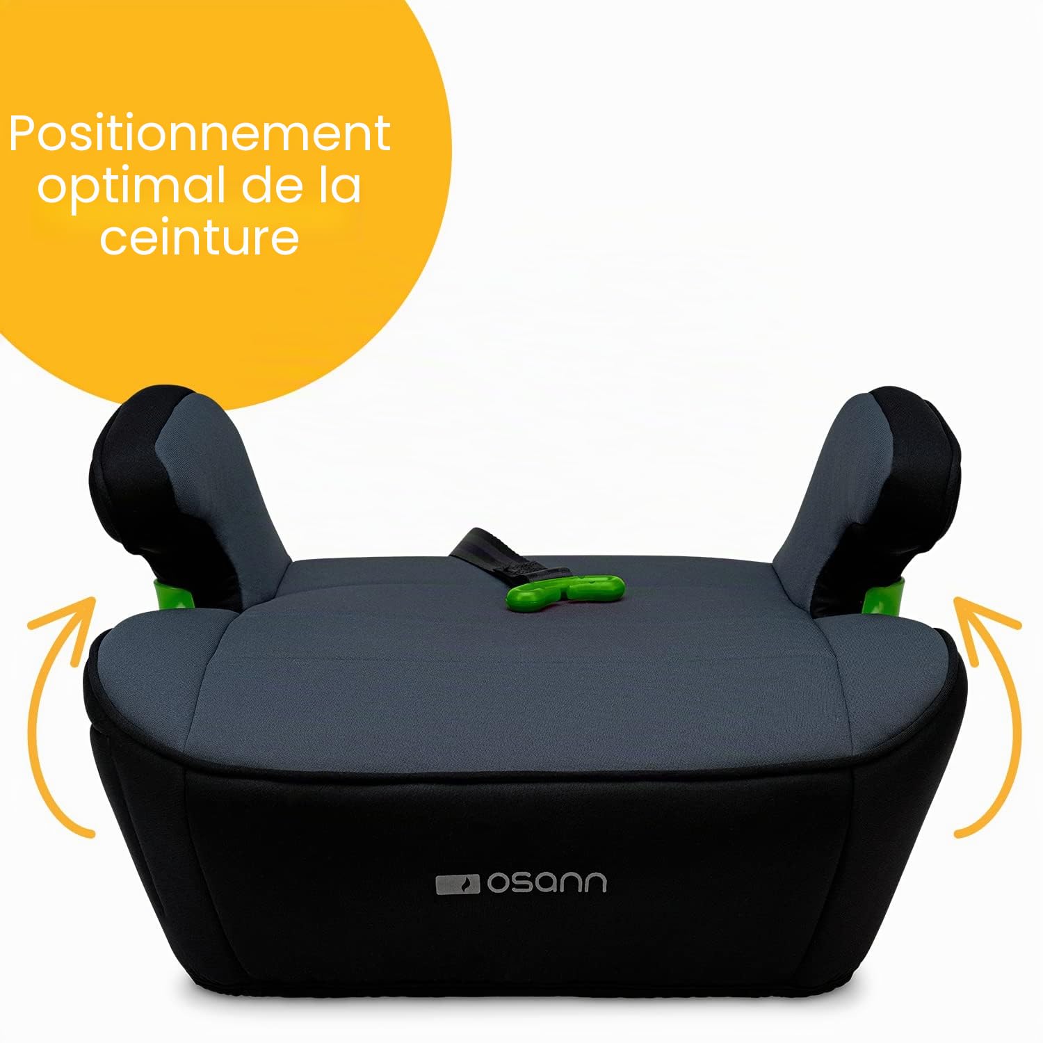 Osann Junior Isofix Gurtfix i-Size Rehausseur avec Isofix Auto pour enfants (126-150 cm), noir