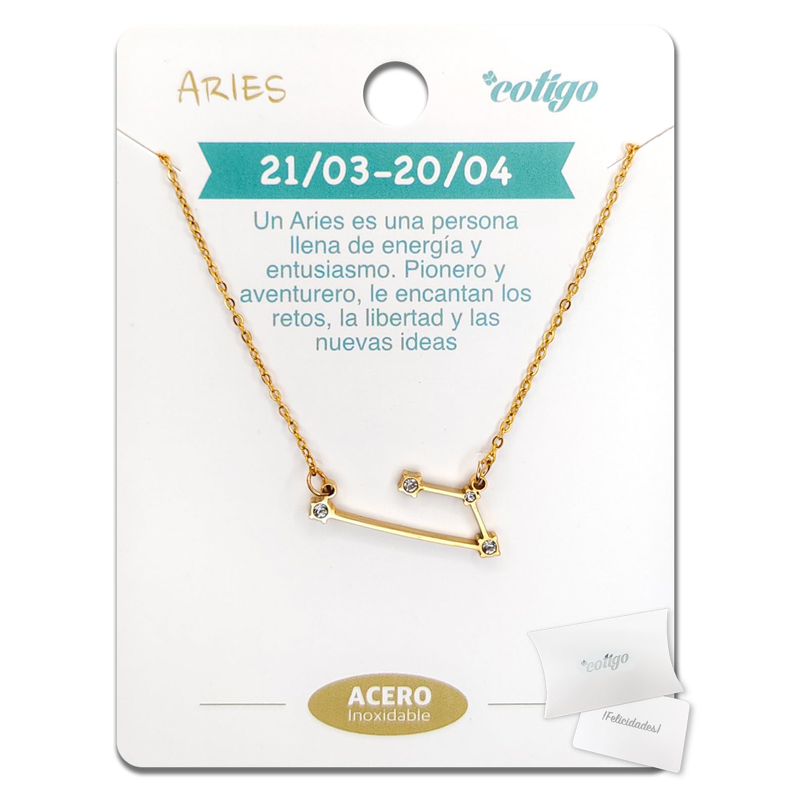 cotigo Collar Signo Zodiaco Acero Inoxidable, 12 Collar Constelaciones con Colgante Horóscopo de Circonita - Collar Mujer para Joyería Astrología