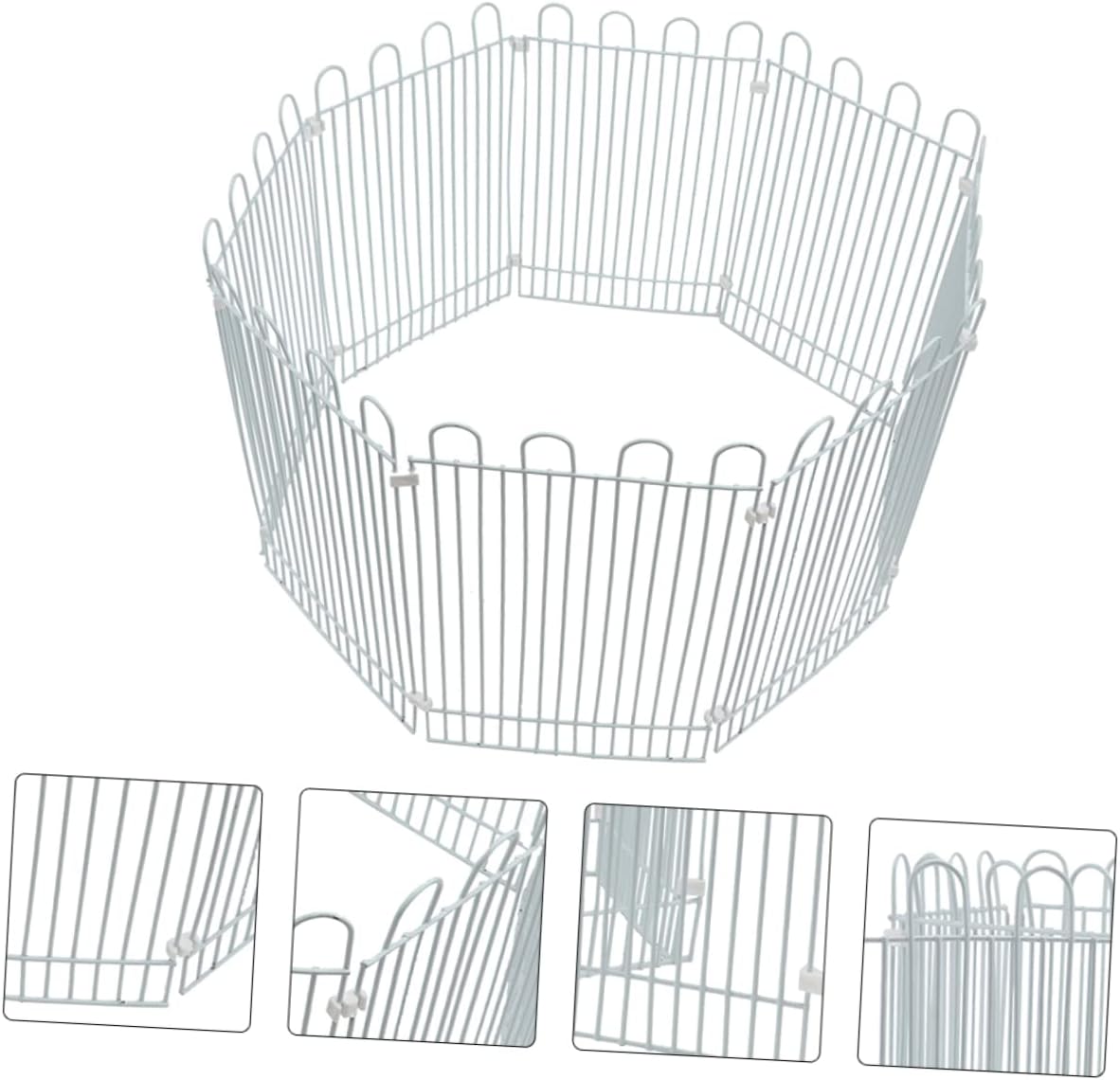 8Pcs Assemble Pet Cage for Small Animals Durable Wire Fence for Hamsters Hedgehogs Guinea Pigs Easy Assembly Play Pen