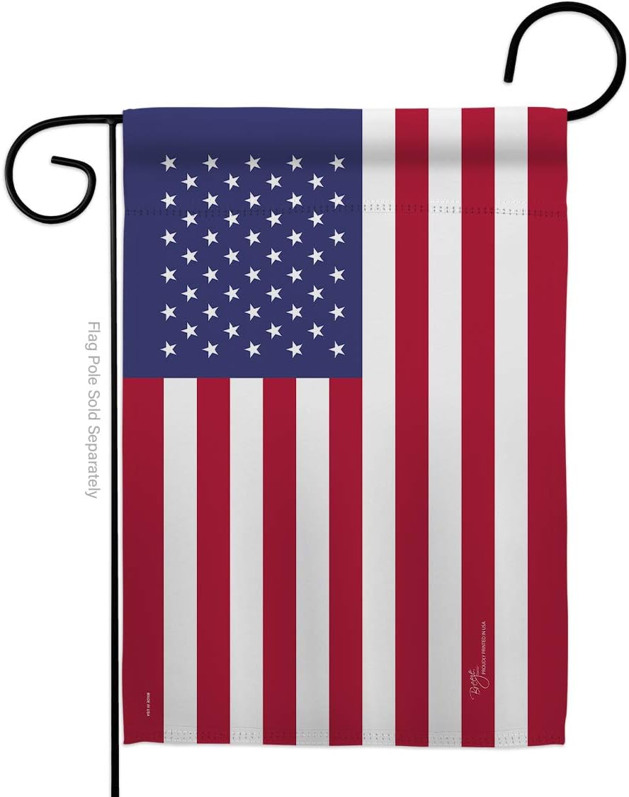 USA Garden Flag Set Wall Hanger Americana Old Glory US American United States Country Particular North America Small Decorative Gift Yard House Banner Made In 13 X 18.5