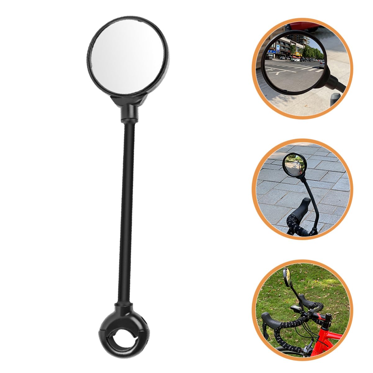 BESTonZON 2 Specchietto Retrovisore Regolabile per Installazione Facile Design Convesso per Visione Compatibile Bike e Tricicli