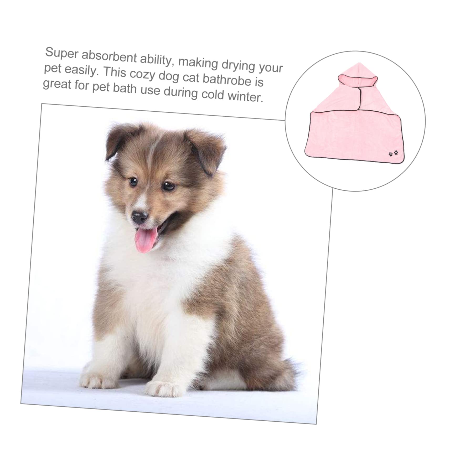 FOMIYES Lot De 2 Peignoirs pour Animaux De Compagnie Serviette De Bain pour Chien Et Chiot Serviette De Bain À Séchage Rapide pour Animaux De Compagnie