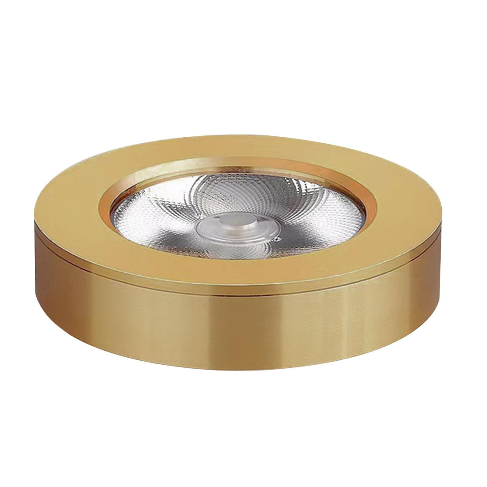 Modern Mini Ultra-Thin Spotlight, Golden 3W LED Anti-Glare Round Aluminum Downlight, Indoor Spot Lamp, Ceiling Wall Accent Light Neutral White-4000K